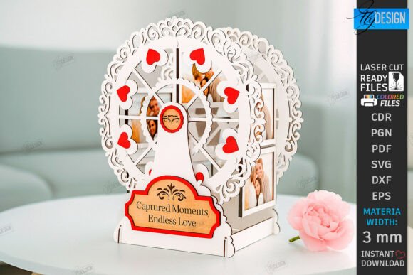 Download Ferris Wheel Photo Frame Laser Cut| Love - Wheel Collection