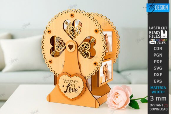 Download Ferris Wheel Photo Frame Laser Cut| Love - Wheel Collection