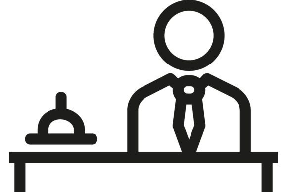 Download Hotel Manager Line Icon. Guest Relation - Premium Bundle