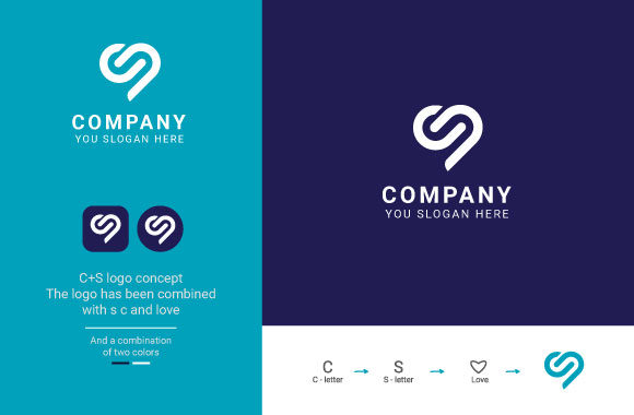 Download C+S Letter and Love Logo Template. - Logo template Collection