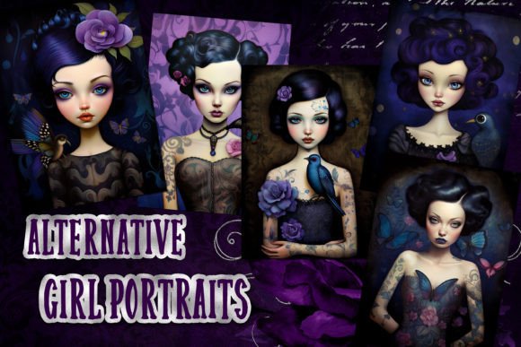 Download Alternative Rock Gothic Girl Portraits - Alternative Collection