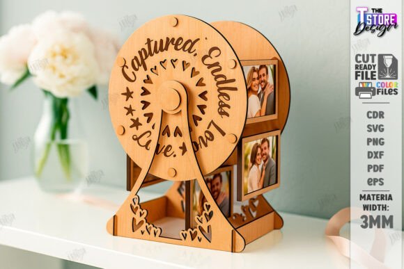 Download Mini Ferris Wheel Photo Frame Laser Cut - Wheel Collection