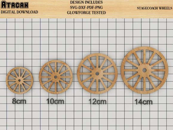 Download Carriage Wheel Craft Shape Laser Cut SVG - Premium Bundle