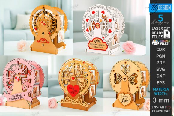 Download Ferris Wheel Photo Frames Laser Cut Set - Wheel Collection