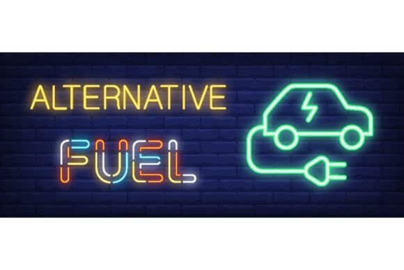 Download Alternative Fuel Neon Sign. Green Electr - Alternative Collection