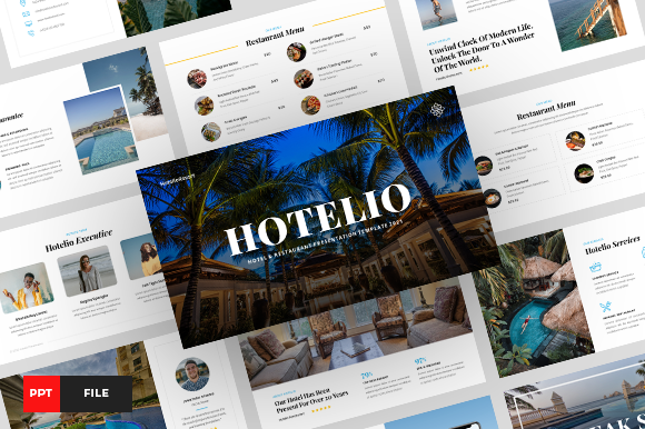 Download Hotelio - Hotel &amp; Restaurant Powerpoint - Hotel Collection