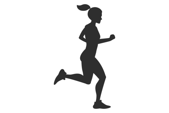 Download Jogging Woman Logo. Black Female Athlete - Male Collection