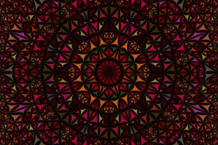 Download Seamless Curved Triangle Mandala Pattern - Triangle Collection