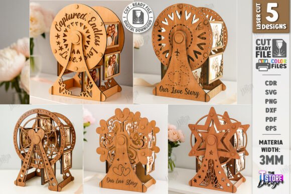 Download Ferris Wheel Photo Frames Laser Cut Set - Wheel Collection