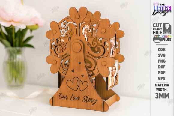 Download Mini Ferris Wheel Photo Frame Laser Cut - Wheel Collection