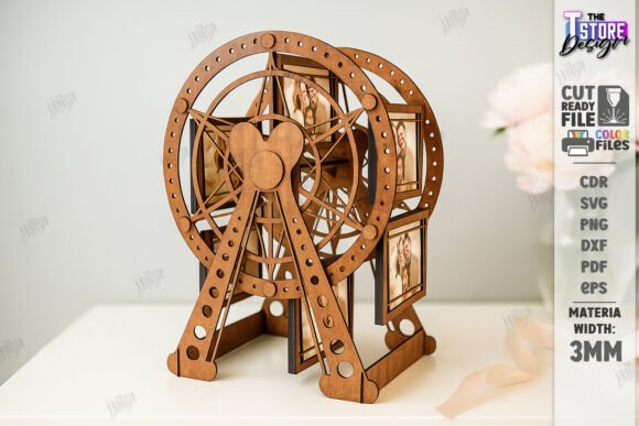 Download Mini Ferris Wheel Photo Frame Laser Cut - Wheel Collection