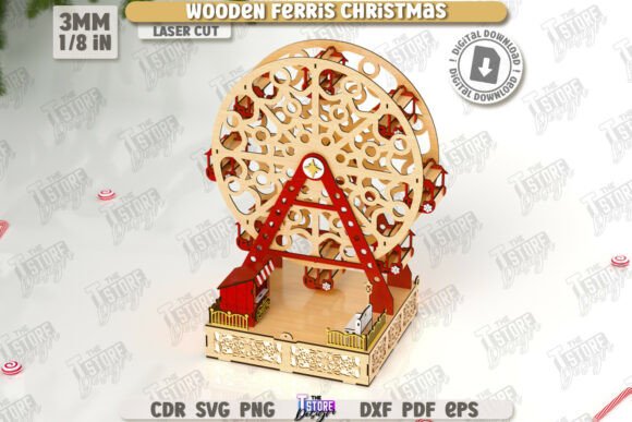 Download Ferris Wheel Model Laser Cut|Xmas - Premium Resources
