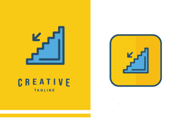 Download Hotel Outline Icon - Stairs Down - Hotel Collection